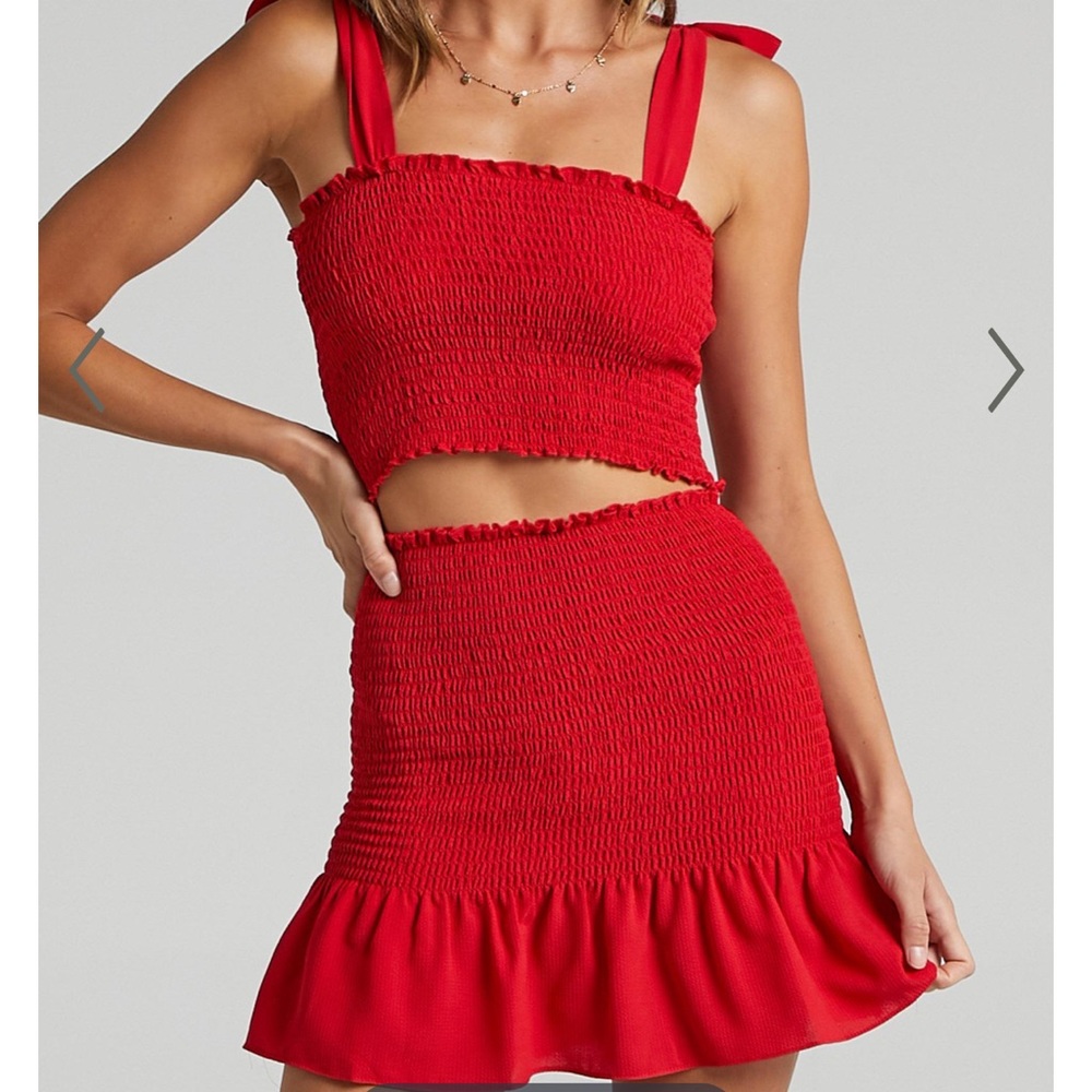 SOLD Showpo Red Mini Vacation Set